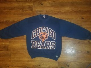 Vintage 1990s Russell Athletic Chicago Bears Crewneck Sweatshirt Medium