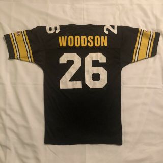 Vintage Champion Pittsburgh Steelers Rod Woodson Black Jersey Mens Size 40 26