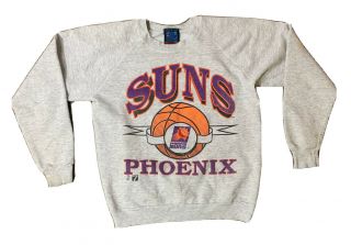 Vtg 90’s Phoenix Suns Logo 7 Crewneck Sweatshirt Size Small