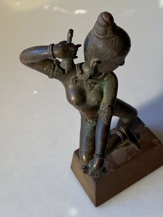 Antique Hindu Dancing Dakini Bronze Statue Devi Goddess 11 1/2 " 8.  6 Lbs