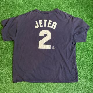 Vintage 90s York Yankees Derek Jeter T Shirt Jwrsey Size Xl Men Mlb Majestic