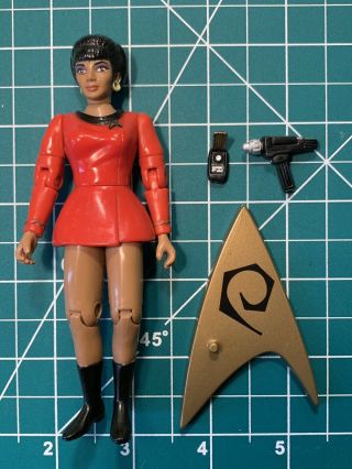 Playmates Star Trek Tos 5” Lieutenant Uhura W/ Accessories & Base