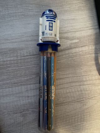 12 Star Wars Colored Pencils With R2 - D2 Case And Sharpener Episode I
