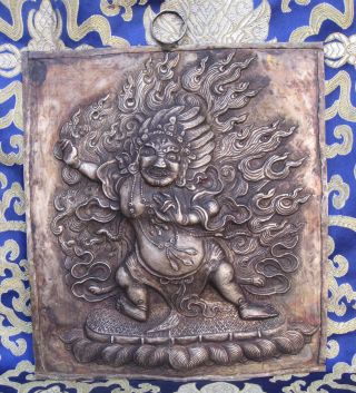 Antique Master Quality Handmade Respousse Tibetan Vajrapani Rupa,  Nepal