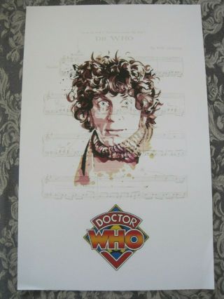 Dr.  Who Lithograph - 4th Doctor Tom Baker 11x17 Inches