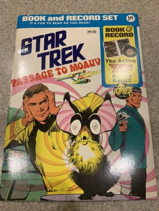 Star Trek Passage To Moauv,  Book And Record Set Pr - 25,  Power Records 1975 45