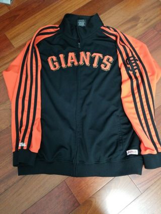 Stitches Merchandise Black & Orange Giants Jacket Size 2xl 72620 - 3clo