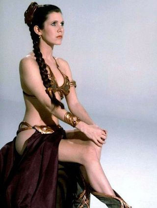 Carrie Fisher 1983 Return Of The Jedi Slave Girl Color 8x10 Portrait 6