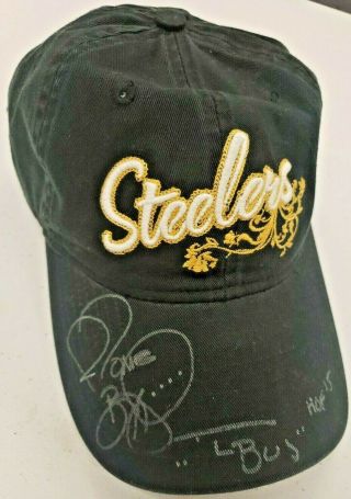 Jerome Bettis Hall Of Fame Autographed Hat Pittsburgh Steelers