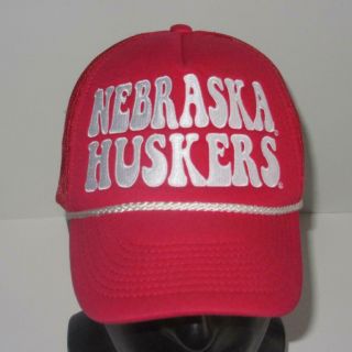 Nebraska Huskers Vintage Retro Padded Mesh Snapback Trucker Baseball Hat Corn