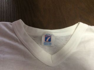 Vintage 80s Cleveland Browns V Neck T Shirt Mens XL NFL Football Logo 7 White 3