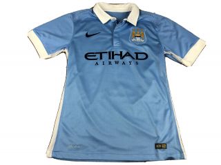 Nike Manchester City Fc Light Blue Collard Jersey Size Small