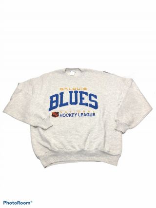 Vintage St Louis Blues National Hockey League Crewneck Sweatshirt Xl See Details