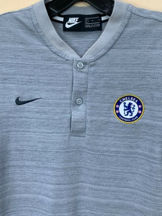 Nike Chelsea FC Grand Slam Henley Shirt Team Travel Soccer Jersey Mens Size M 3