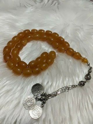 German Faturan Bakelite Handmade Islamic Prayer 33 Beads Rosary Tasbih Misbaha