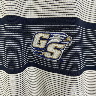 Georgia Southern Eagles Ping Polo Shirt Xl Navy Blue Gray White Striped Golf