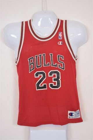 Vintage Michael Jordan Chicago Bulls Jersey Red Youth Large 14 - 16 Mens Small 23
