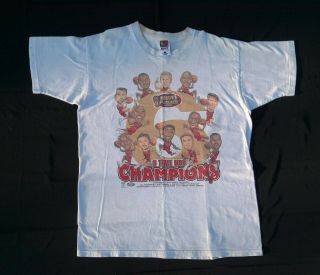 Vintage Chicago Bulls Nba Finals 1998 / 6 Time Nba Champions T - Shirt / Size L