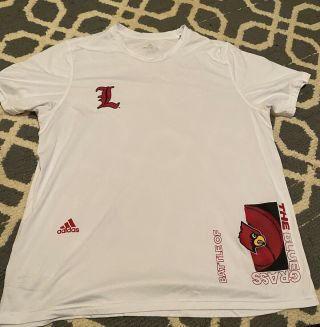 Louisville Cardinals Basketball Adidas T - Shirt Climalite Men 