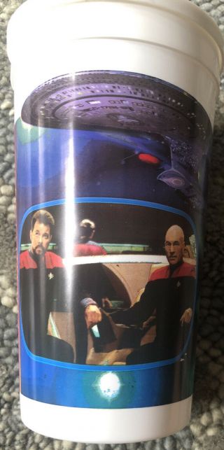 1984 Star Trek Generations Jack In The Box Plastic Cup With Lid