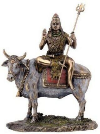 9.  75 Inch Shiva On Nandi The Bull Statue Sculpture Figurine Eastern Deity Figure