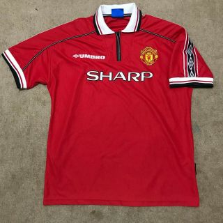 Manchester United 1998 - 2000 Home Vintage Football Shirt Jersey Umbro Size Xl