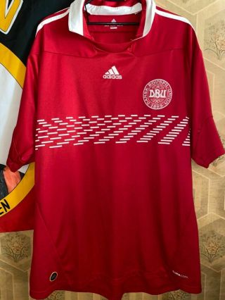 Adidas Denmark National Team Home Football Shirt Jersey Mens Size Xl