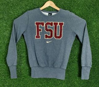 Fsu Nike Sweatshirt Florida State Seminoles Womens M College Pullover Spellout