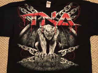 Tna Wrestling T Shirt 2xl Xxl Gargoyle Total Nonstop Action Impact Wwe Nxt Aew