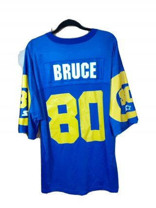 Vintage Isaac Bruce 80 St.  Louis Los Angeles Rams Starter Nfl Jersey Size 52 Xl