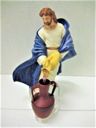 Large Franklin Jesus Changes Water Into Wine 10 1/2 " Porcelain Figurine
