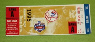 York Yankees Ticket Stub | 1995 Alds Game 1