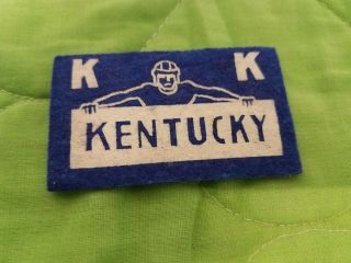 Vintage 1950’s Kentucky Wildcats Football Candy Felt Patch Pennant 1 3/4 " X 3 "