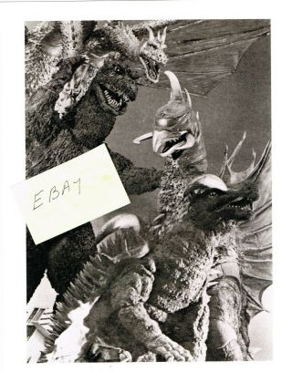 Godzilla Vs Gigan 1972 Movie Photo Japanese Scifi Toho Kaiju B&w 8x10