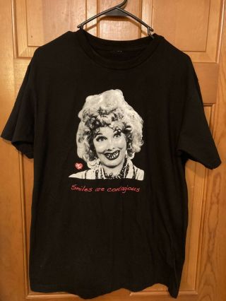 Vintage I Love Lucy Smiles Are Contagious Shirt 19x28.  5