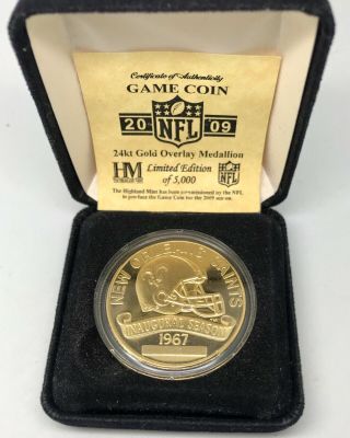 Nfl Orleans Saints - Limited Edition 24 Kt Gold Overlay Medallion Coin -