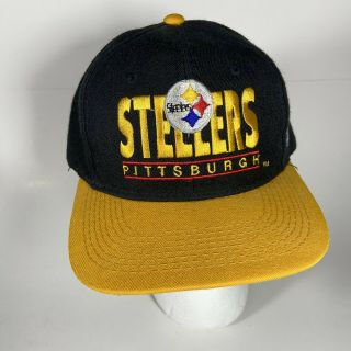 Vintage Pittsburg Steelers Younglin Nfl Logo Snapback Ball Cap Hat Football