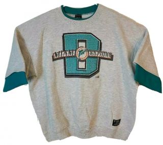 Miami Dolphins Front Row Salem Sportswear 1993 Mens Xl Gray Sweatshirt Vintage
