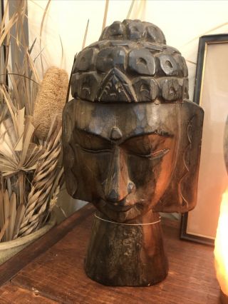 Handmade Wooden Buddha Head From Bali Indonesia