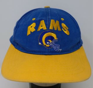 Rare Vintage Los Angeles Rams Helmet Logo Snapback Hat Cap 80s 90s La St.  Louis