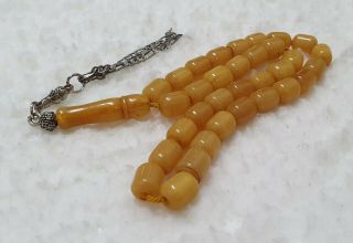 German Sandalous Bakelite Islamic Prayer Rosary 33 Beads Tasbih Misbaha