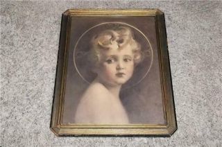 Vintage Catholic Baby Jesus Light Of The World C Bosseron Chambers Framed Print