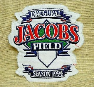 1994 Cleveland Indians Jacobs Field Inaugural Season Game Worn Patch