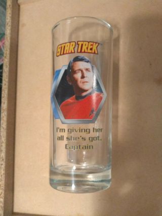 Star Trek Glass Series Cup Mug Scotty Giving Her All She 