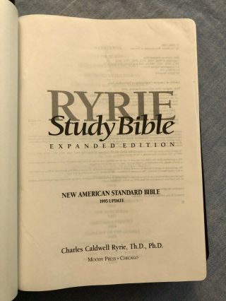 Ryrie NAS Expanded Edition Study Bible - Burgundy leather - IMPERFECT 3