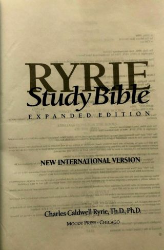 Ryrie NIV Expanded Edition Study Bible - Burgundy leather - IMPERFECT 3
