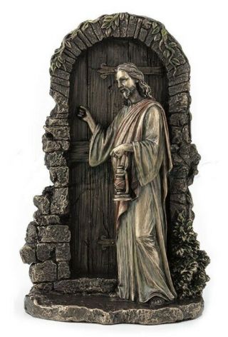 9.  5 " Jesus Stand At The Door And Knocks Statue Christ Sculpture Jesucristo