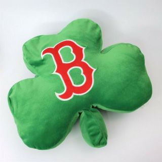 Boston Red Sox Green Shamrock Celtics Pillow Fleece Decor Sports Man Cave Plush