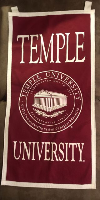 Temple University (owls) Felt College Banner 18 X 36
