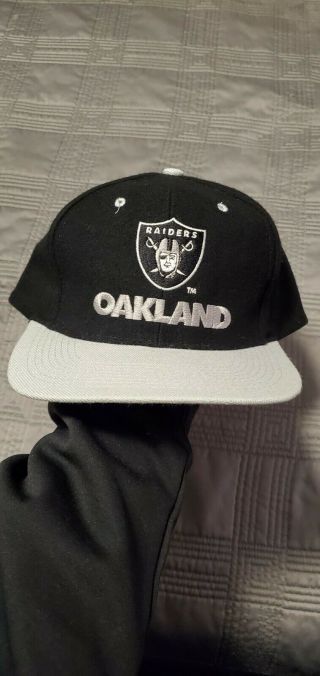 Vintage Oakland Raiders Snapback Hat By Logo 7 Cap